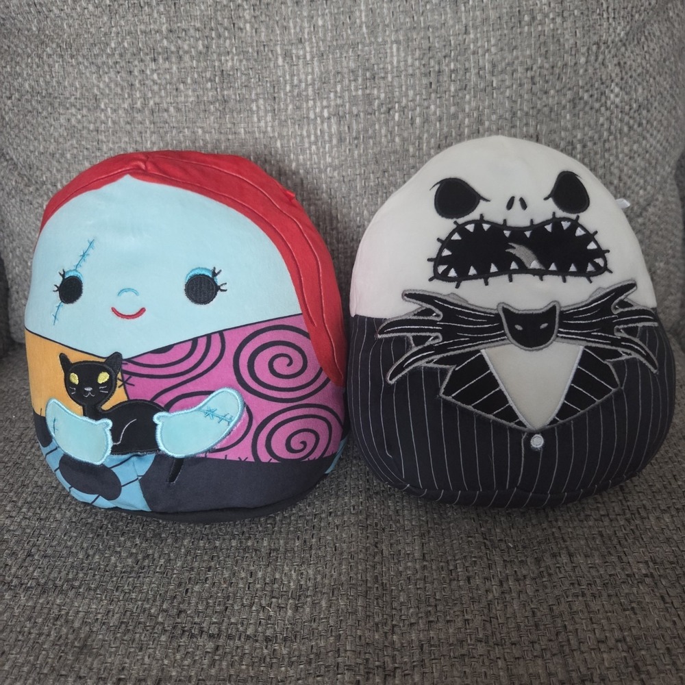Disney Nightmare Before Christmas Squishmallows‎ 8" Jack Sally Skellington Plush